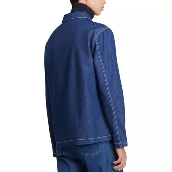 Sandro Denim Blue Work Jacket SIZE XXL - Picture 2 of 7